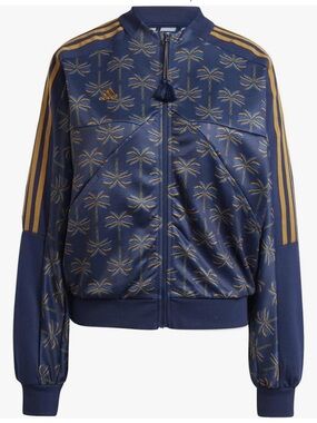 Adidas Farm Rio Navy & Gold Palm-Print Zip Track Jacket. Woman’s.